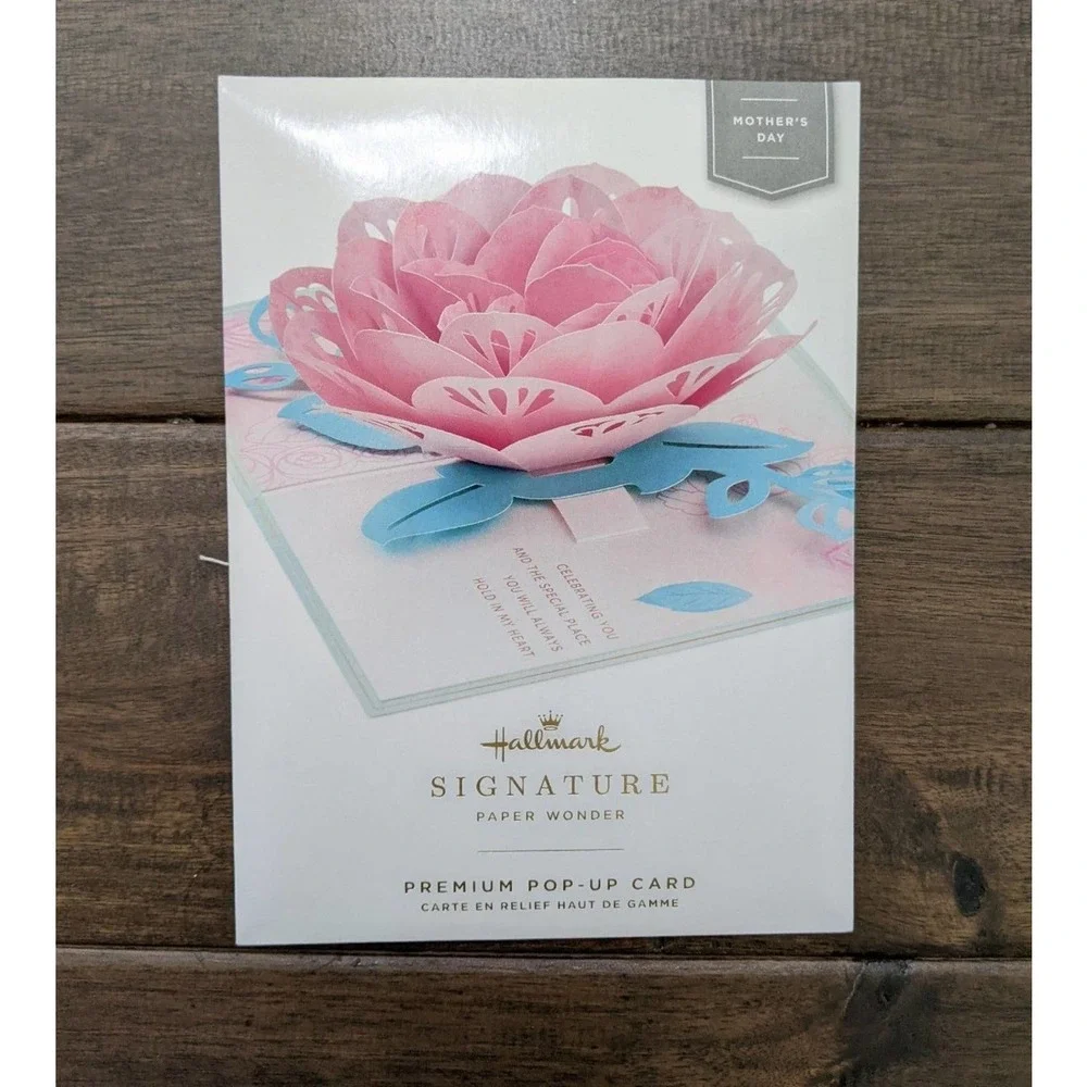 Pop up Premium 3D New Hallmark mother's day card flower rose love you